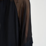 Blusa donna Sheer Raglan Blouse nera 32105 1433BLACK FILIPPA K 