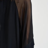 Blusa donna Sheer Raglan Blouse nera 32105 1433BLACK FILIPPA K 