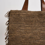 Borsa donna Onja in rafia marrone ONJA DARKTEA IBELIV 