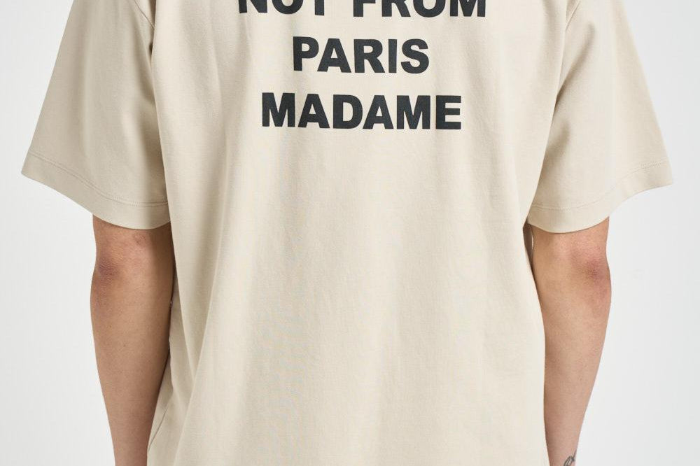 T-shirt uomo girocollo beige TS203 CO002MT DROLE DE MONSIEUR 