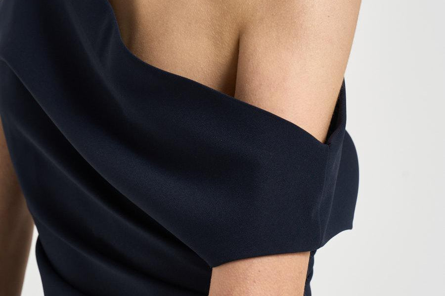 Abito donna midi monospalla blu notte D726148 PINGU012 P.a.r.o.s.h. 