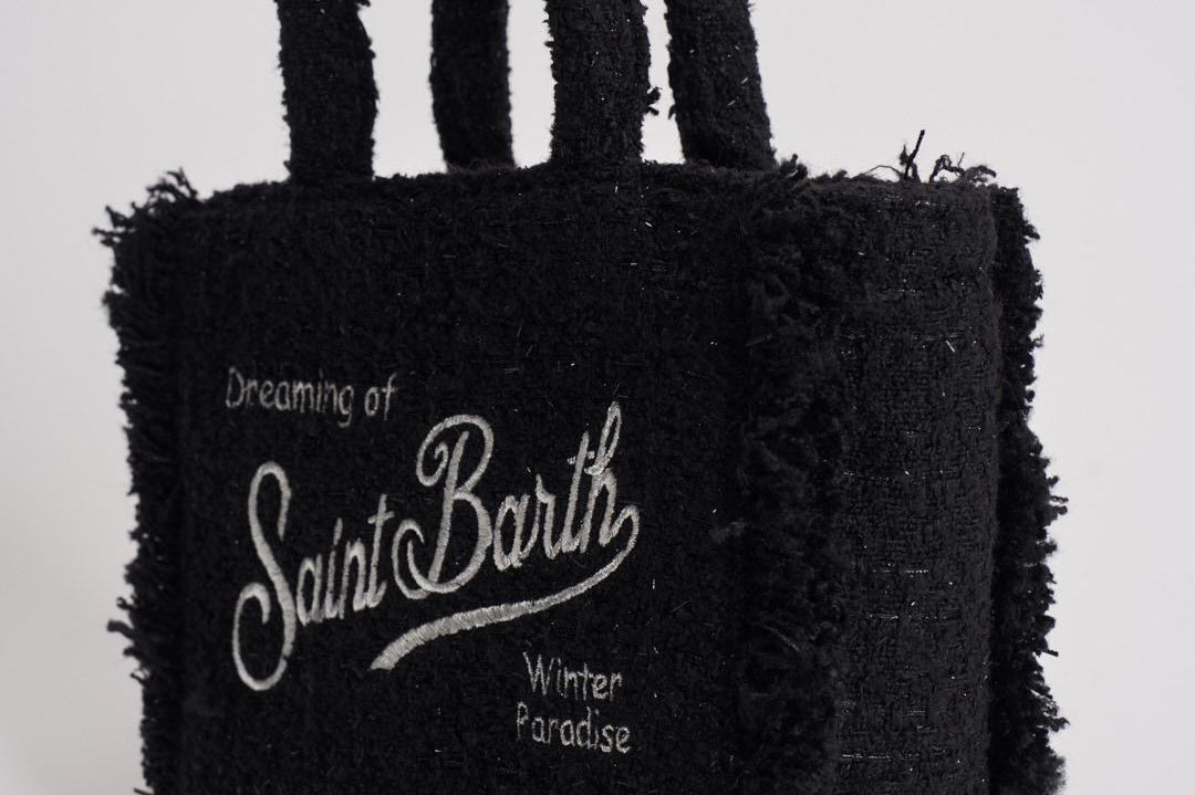 Borsa donna Vanity Tweed mini in lana nero VANITYMNTWEED 00 MC2 SAINT BARTH 