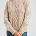 Maglia donna a trecce beige ADLER NORDIC11 MC2 SAINT BARTH 