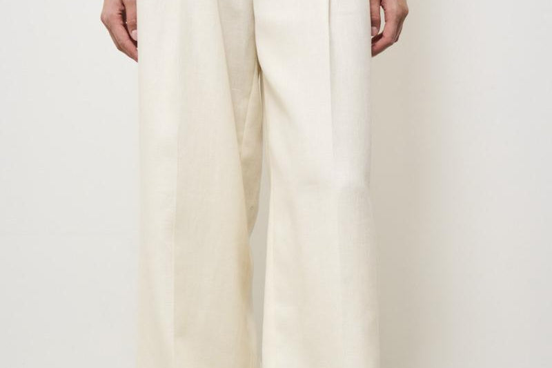 Pantalone donna a palazzo panna 8112 542501 L.B.M. 