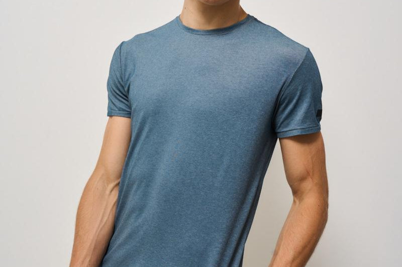T-shirt uomo girocollo délavé blu 25221 60 RRD 