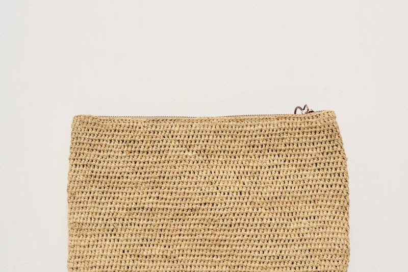 Pochette donna Ampy in rafia chiara AMPY TEA IBELIV 