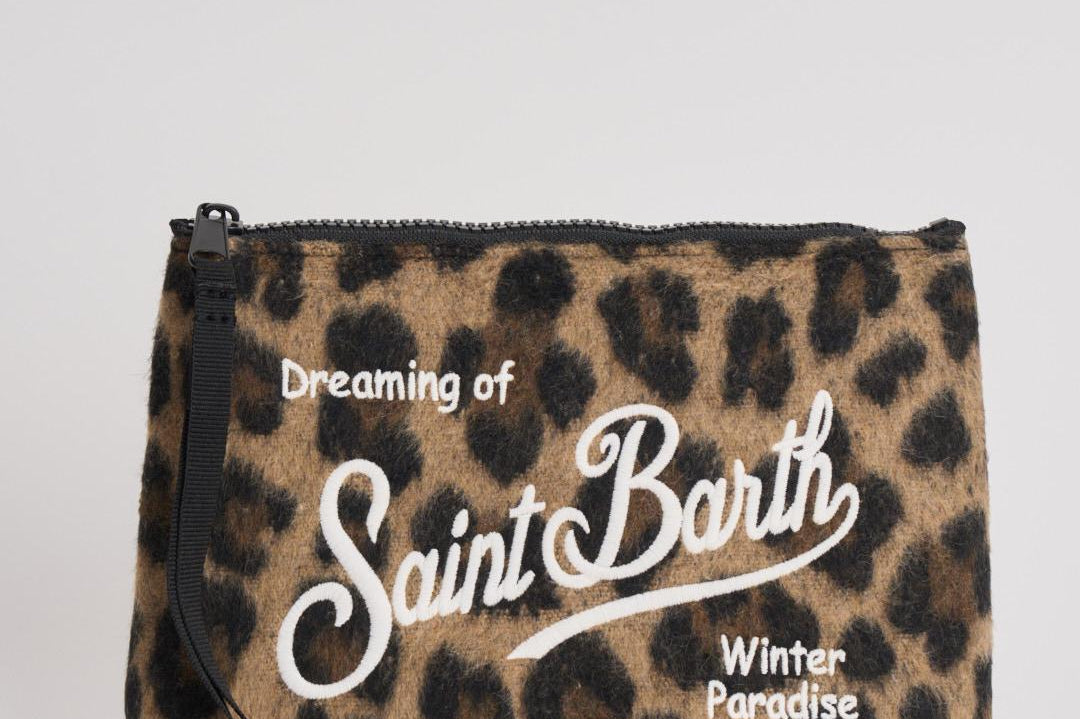 Pochette donna Aline Felt Leo animalier ALINE FELTLEO18 MC2 SAINT BARTH 