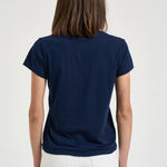 T-shirt donna girocollo blu notte 211B14605 031 RALPH LAUREN 