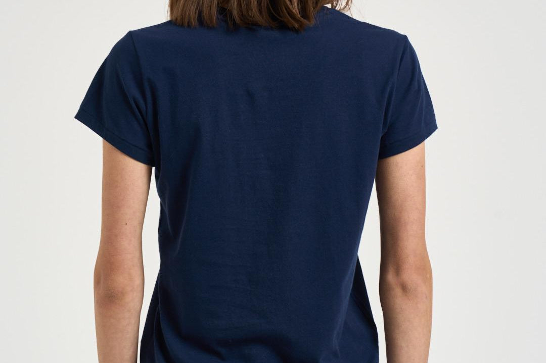 T-shirt donna girocollo blu notte 211B14605 031 RALPH LAUREN 
