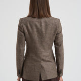 Giacca donna doppiopetto J Parigi pied de poule marrone JPARIGI10B 440010MORO TAGLIATORE 