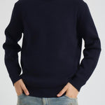 Maglia uomo girocollo blu notte GMP00841 P00066250486 GOLDEN GOOSE 