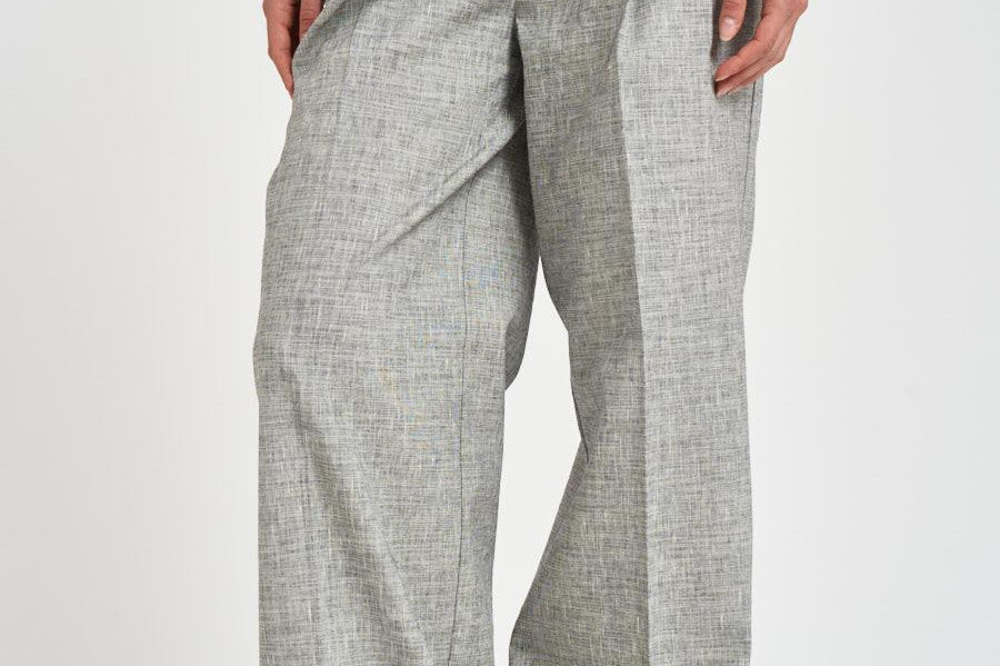 Pantalone donna palazzo grigio mélange 106918 A3ASZZ2 PINKO 