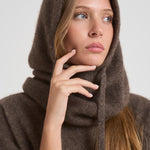 Balaclava cappuccio donna tortora D000543 LACOON024CASTAGNA P.a.r.o.s.h. 