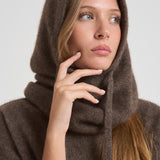 Balaclava cappuccio donna tortora D000543 LACOON024CASTAGNA P.a.r.o.s.h. 