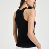 Canotta donna in cotone nera 12206 BLK26BLACK ANINE BING 