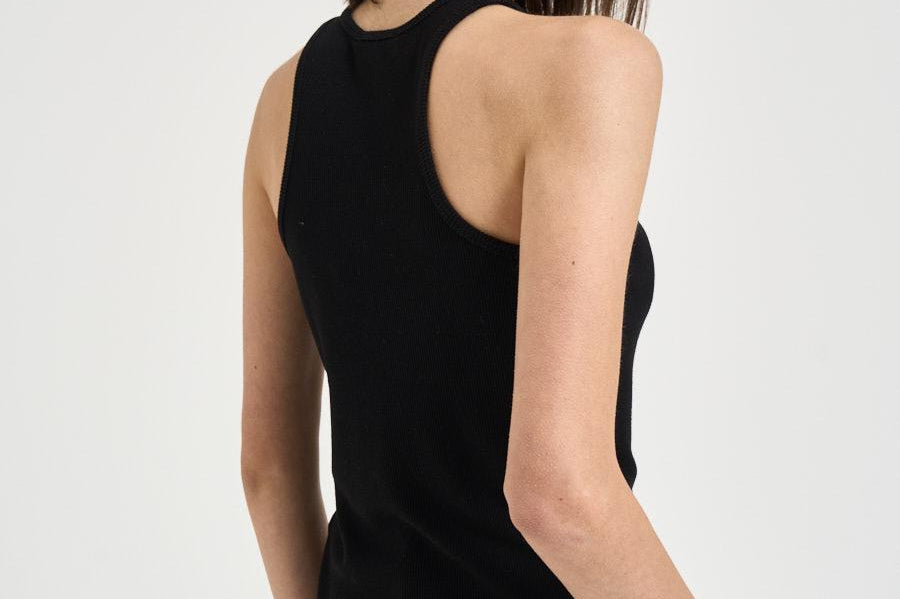 Canotta donna in cotone nera 12206 BLK26BLACK ANINE BING 