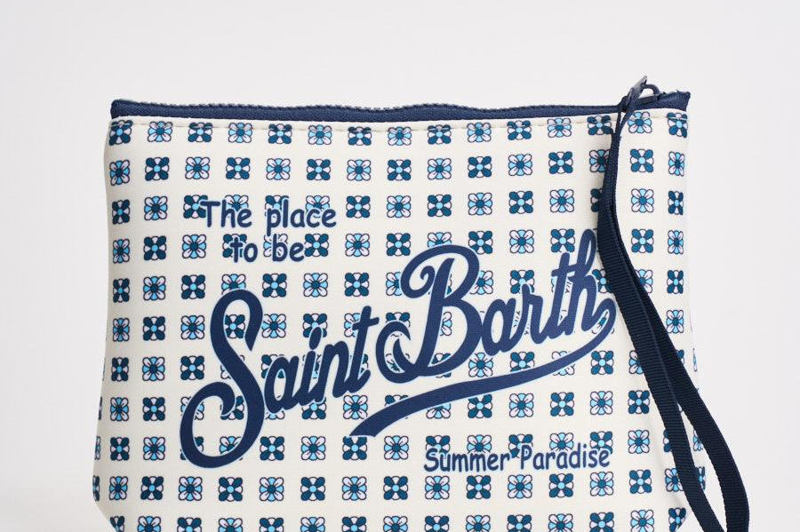 Pochette donna Aline fantasia floreale blu ALINE 00672L MC2 SAINT BARTH 