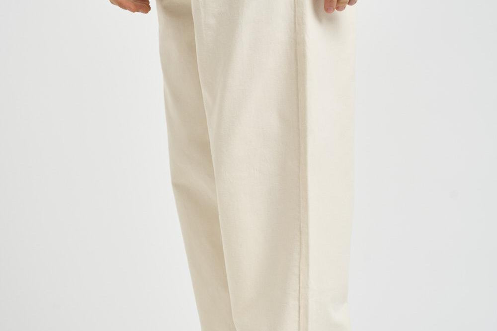 Pantalone uomo gamba dritta panna 1001326 EGGNOGWHITE LES DEUX 