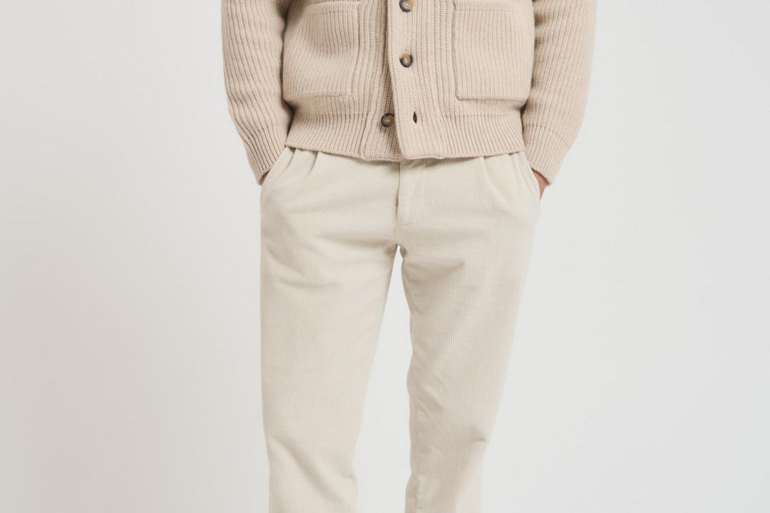 Cardigan uomo collo sciallato sabbia CS3MLT W5CP931 FILIPPO DE LAURENTIS 