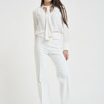 Camicia donna con foulard bianca CA146 360 ELISABETTA FRANCHI 