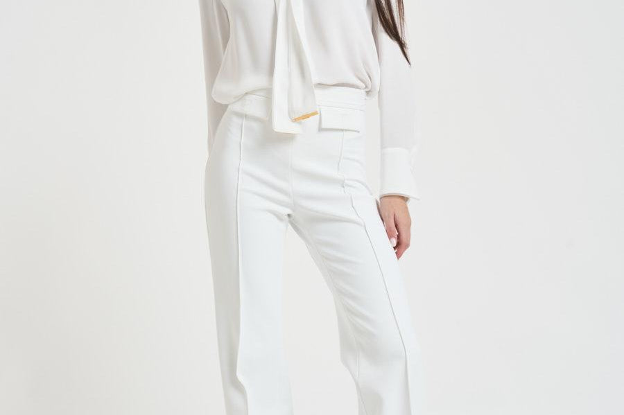 Camicia donna con foulard bianca CA146 360 ELISABETTA FRANCHI 