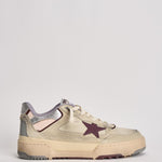 Sneakers uomo Forty2 crema e viola GMF00630 F00795815484 GOLDEN GOOSE 