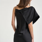 Abito donna midi asimmetrico nero THIANA BLA0126S IRO 