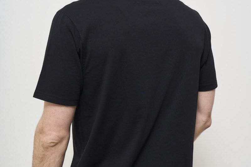 T-shirt uomo girocollo nera TS085AG 999 CP COMPANY 