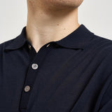 Polo uomo in maglia blu notte M060526 151 ACCADEMIE TESSILI 