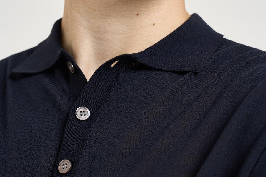 Polo uomo in maglia blu notte M060526 151 ACCADEMIE TESSILI 