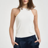 Canotta donna in cotone bianca 12206 IVY42IVORY ANINE BING 