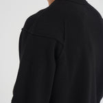 Felpa uomo girocollo in misto lana nera KN707A 110149A999 CP COMPANY 