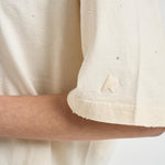 T-shirt donna girocollo avorio con strass GUP01873 P00242111616 GOLDEN GOOSE 