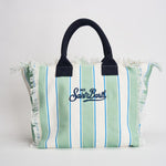 Borsa donna Vanity a righe verde salvia e bianca VANITY 00937L MC2 SAINT BARTH 