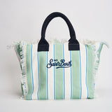 Borsa donna Vanity a righe verde salvia e bianca VANITY 00937L MC2 SAINT BARTH 