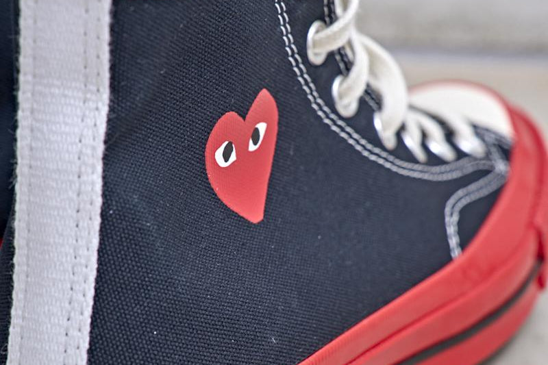 Converse x Comme des Garçons PLAY Chuck 70 High Red Sole K124 BLACK COMME DES GARCON PLAY 