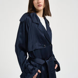 Trench donna lungo viscosa blu 11779 NAVY ANINE BING 