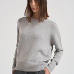 Maglione girocollo donna in cashmere 201726 DOVEGREY LISA YANG 