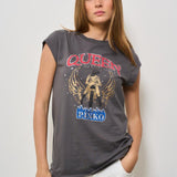 T-shirt donna con stampa grigia 104603 A2DAI63 PINKO 
