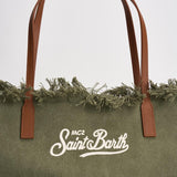 Borsa donna City in canvas verde CBF0001 CANVAS52 MC2 SAINT BARTH 
