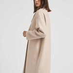 Cappotto donna doppiopetto panna AC1487 MLK120 HARRIS WHARF LONDON 