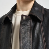 Giacca uomo in pelle nera GMP02531 P00230140249 GOLDEN GOOSE 