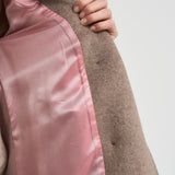 Cappotto lungo donna doppiopetto tortora MYRNA DEBORA81 ACCADEMIE TESSILI 