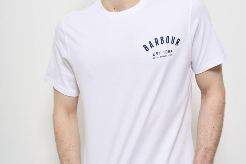 T-shirt uomo girocollo bianca MTS0502 WH11 BARBOUR 
