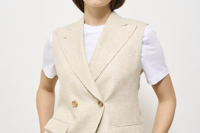 Giacca donna gilet beige 2157 542481 L.B.M. 