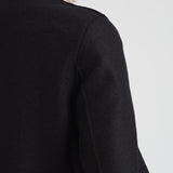 Cappotto donna monopetto nero AE1215 MLK199 HARRIS WHARF LONDON 
