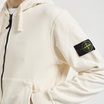 Felpa uomo con zip panna 6100061 S0051V0093 STONE ISLAND 