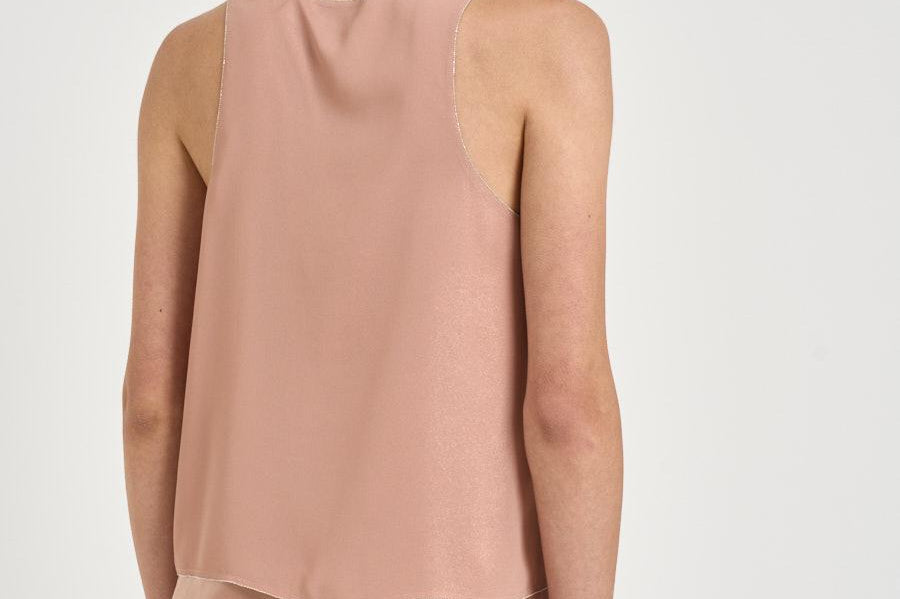 Top donna smanicato rosa E08638 57M PESERICO 