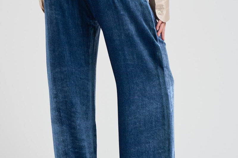 Pantalone donna a palazzo Kankam blu 12699 516524 PIERRE-LOUIS MASCIA 