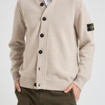 Cardigan uomo con bottoni beige 5100047 S00A3V009A STONE ISLAND 
